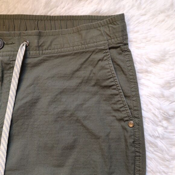 Vuori Vintage Ripstop Pants Womens Large Olive Green Cotton Stretch VW450 - Picture 4 of 12